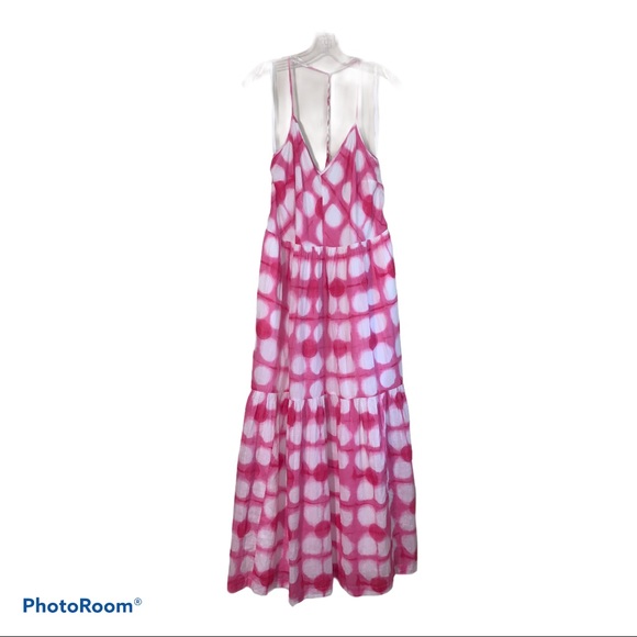 ❌SOLD❌Anthropologie Pink Tie-dye Geneva Maxi Dress - Picture 4 of 10